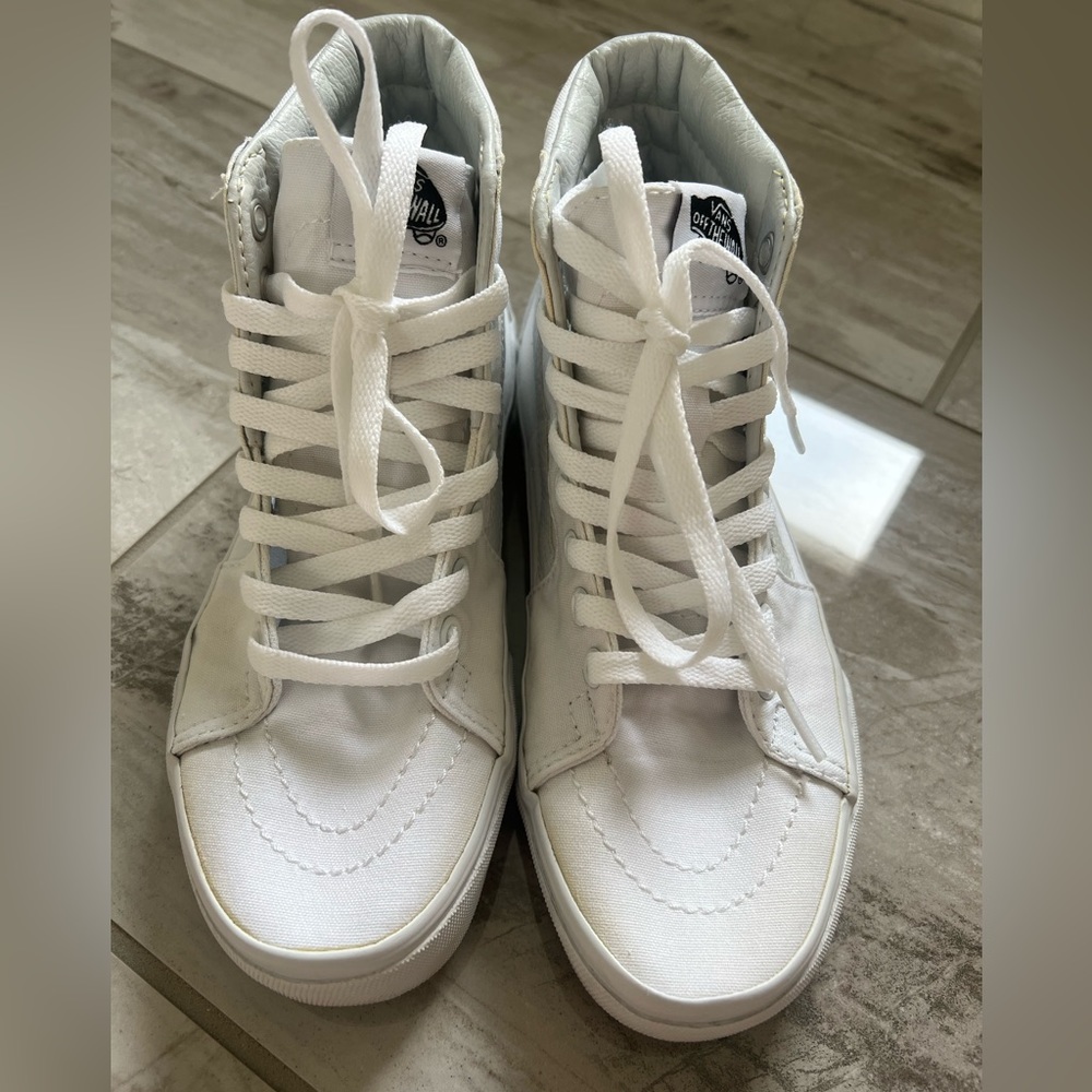 White high top Vans